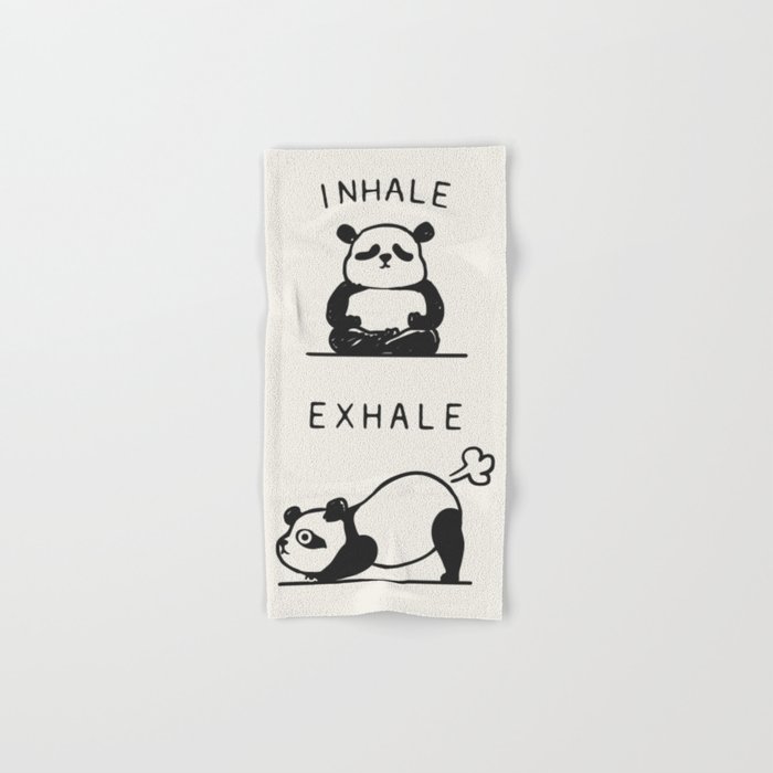 Inhale Exhale Panda Hand & Bath Towel