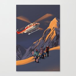 Sunrise Heli Ski Canvas Print