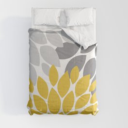 petals grey and yellow Comforter