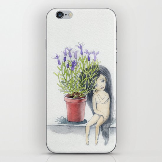 listening to the lavender's breath iPhone & iPod Skin