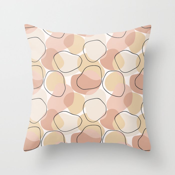 Warm Neutral Beige Pink Off White Abstract Contemporary Modern