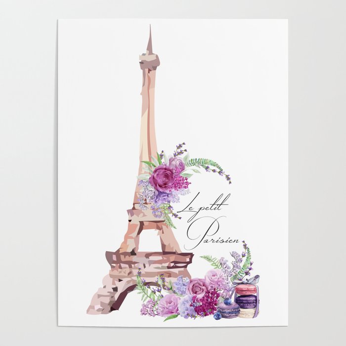 Eiffel Tower Vintage Paris France Poster