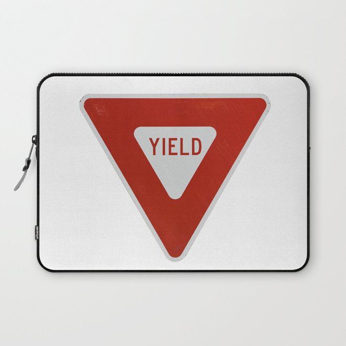 Road Traffic Yield Sign Laptop Sleeve