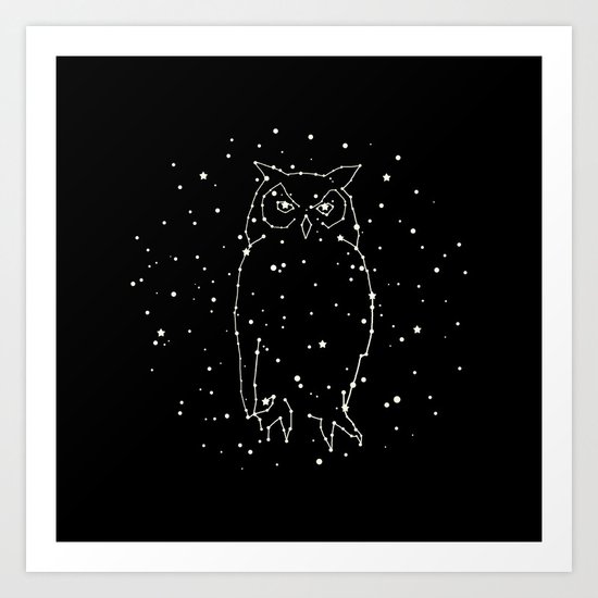 Owl Constellation Art Print