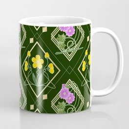 Border Blooms - Art Deco Style Coffee Mug