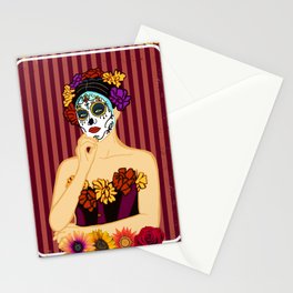 Day of the dead Lady Stationery Cards