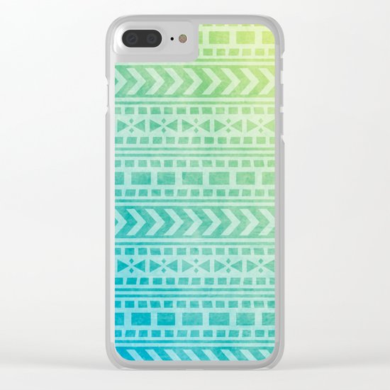 Aztec Pattern 07 Clear iPhone Case