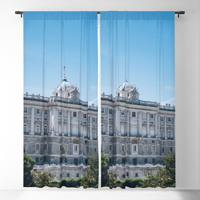 Spain Photography - Royal Palace Of Madrid Under The Blue Sky  Blackout Curtain