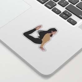 Yoga girl yellow II Sticker