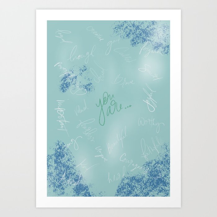 You Are (graphic blue) Art Print