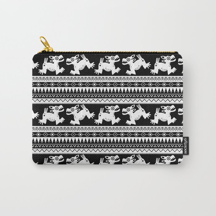 Aztec Xolo (black and white) Carry-All Pouch