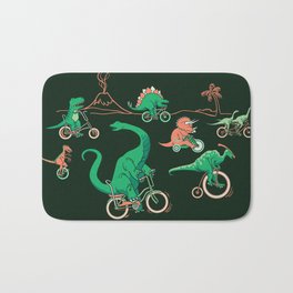 Dinosaurs on Bikes! Bath Mat