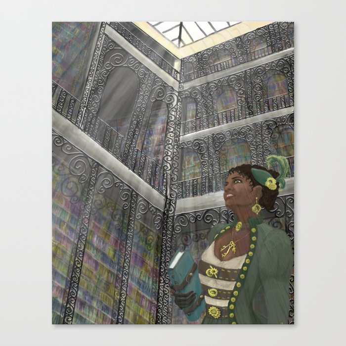 In the Library Canvas Print