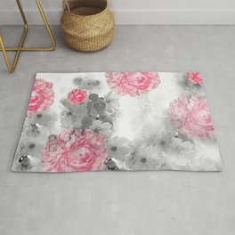 ROSES PINK WITH CHERRY BLOSSOMS Rug