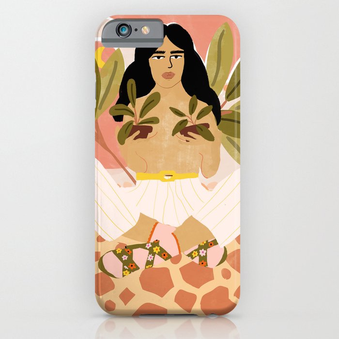 crazy plant lady iphone case