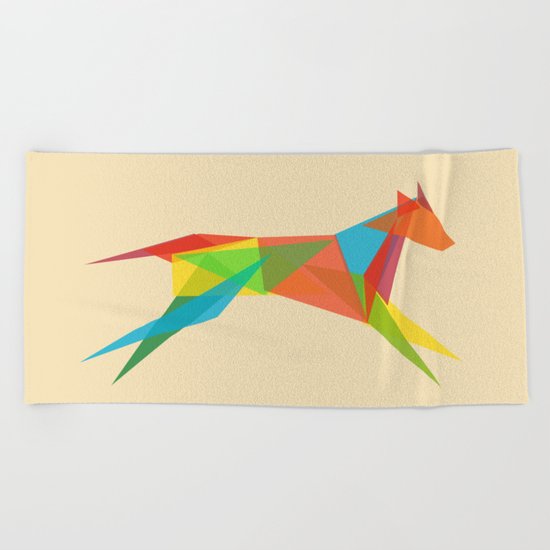 Fractal Geometric Dog Beach Towel