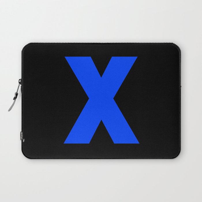 letter X (Blue & Black) Laptop Sleeve