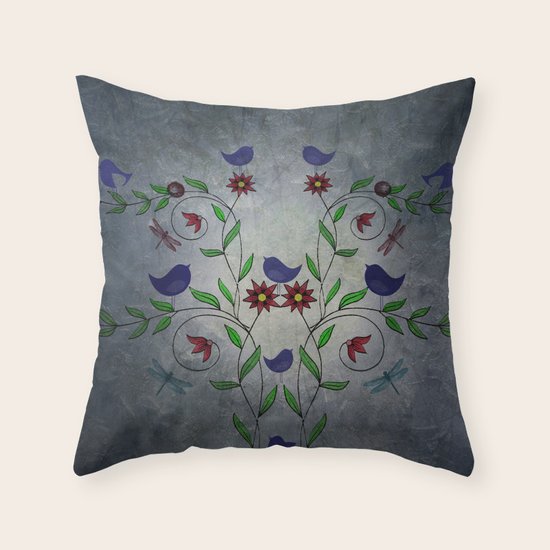 Bluebirds Throw Pillow