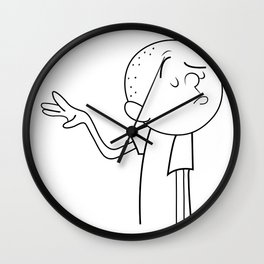 Karl Pilkington Wall Clock | Graphic Design, Digital, Black And White, British, Illustration, Graphicdesign, People, Black and White 
