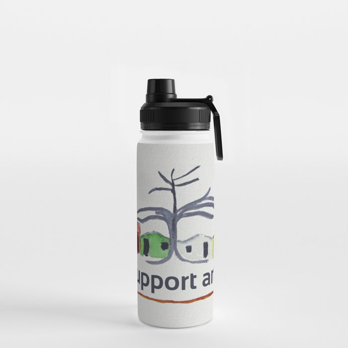 I Support Artists Notebook and Travel Mug Water Bottle