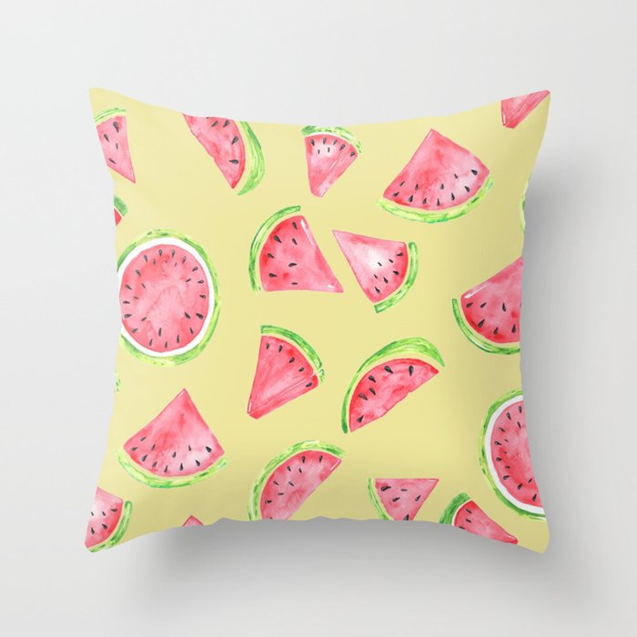 summer is coming - watermelon Throw Pillow