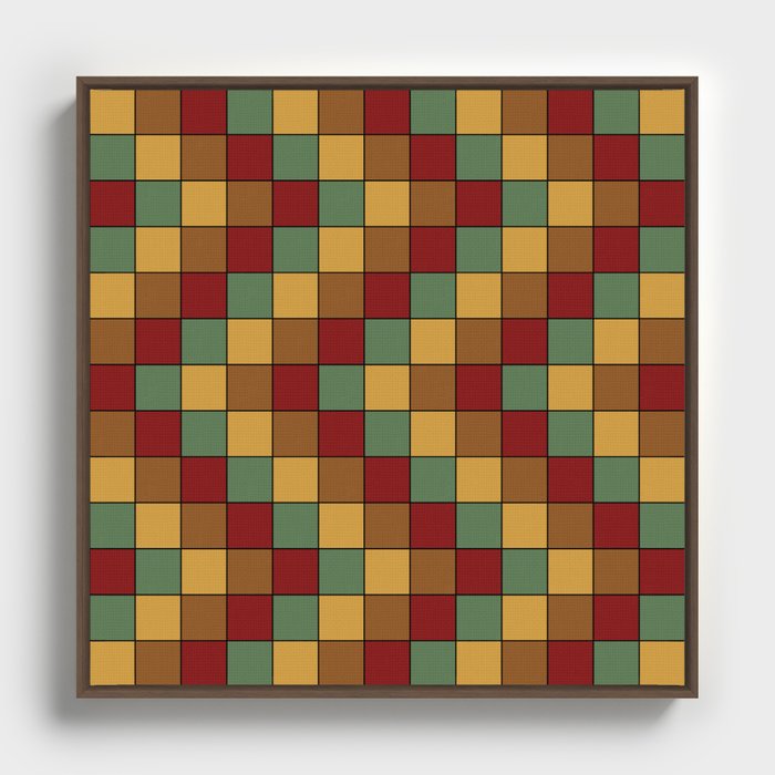Baroque Checkerboard Framed Canvas
