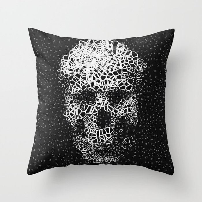 Weird Skull Throw Pillow