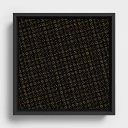 D&D Yellow Dice Pattern Framed Canvas