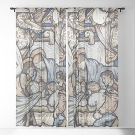 The Nativity Sheer Curtain