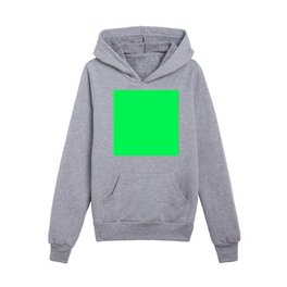 Monochrome green 0-255-85 Kids Pullover Hoodies