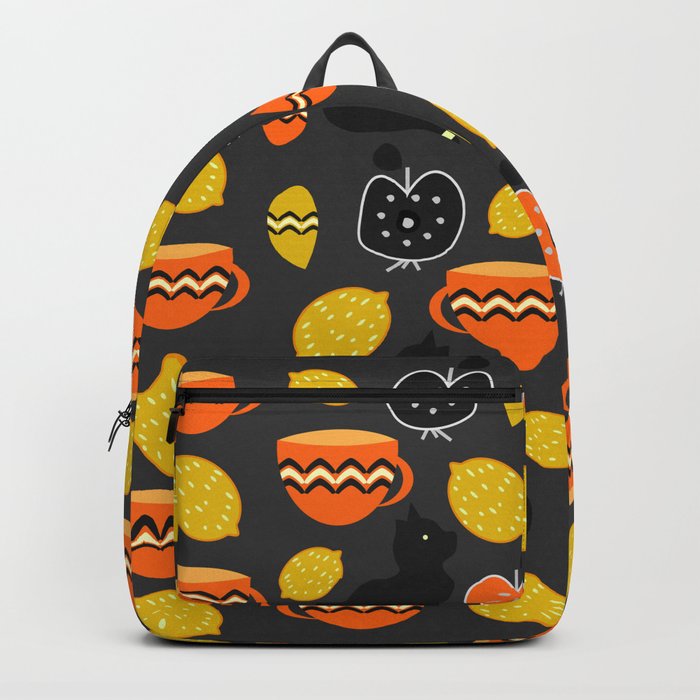 Cats, lemons and teacups Backpack