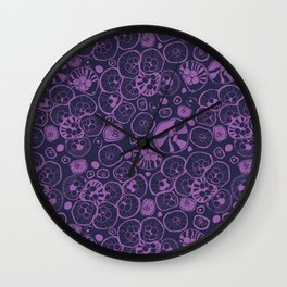 Mushrooms /Purple Wall Clock