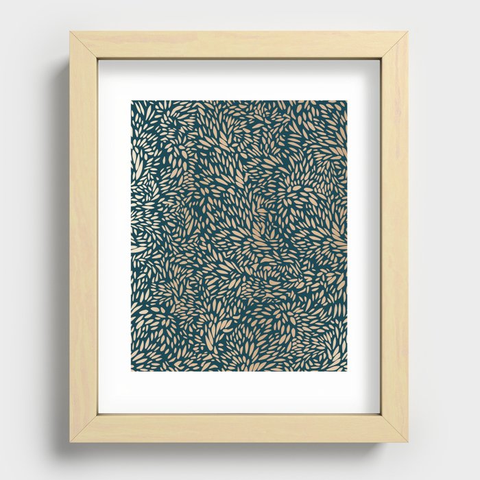 Exotic Leaf Pattern Recessed Framed Print