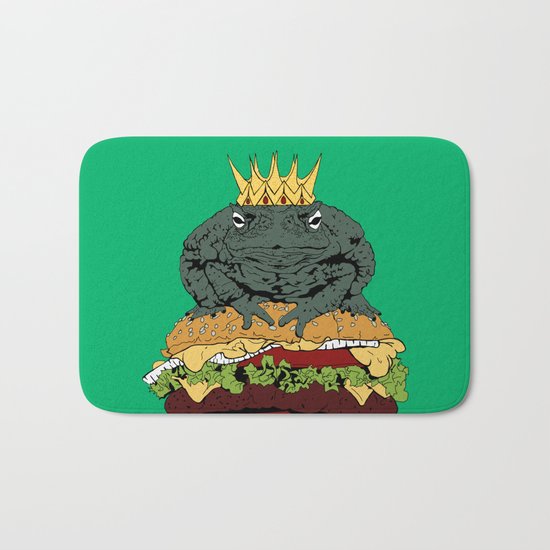King of Burgers Green Bath Mat
