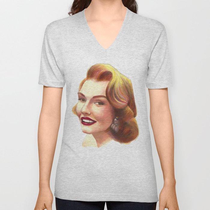 Vintage Gal V Neck T Shirt