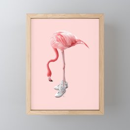 SNEAKER FLAMINGO Framed Mini Art Print