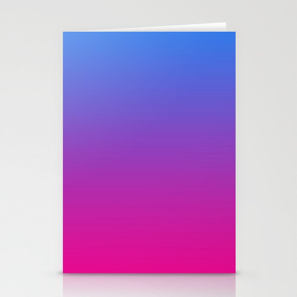 Vibrant Blue, Purple & Pink Gradient Color Stationery Cards