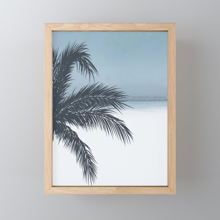 Palm and Ocean Framed Mini Art Print