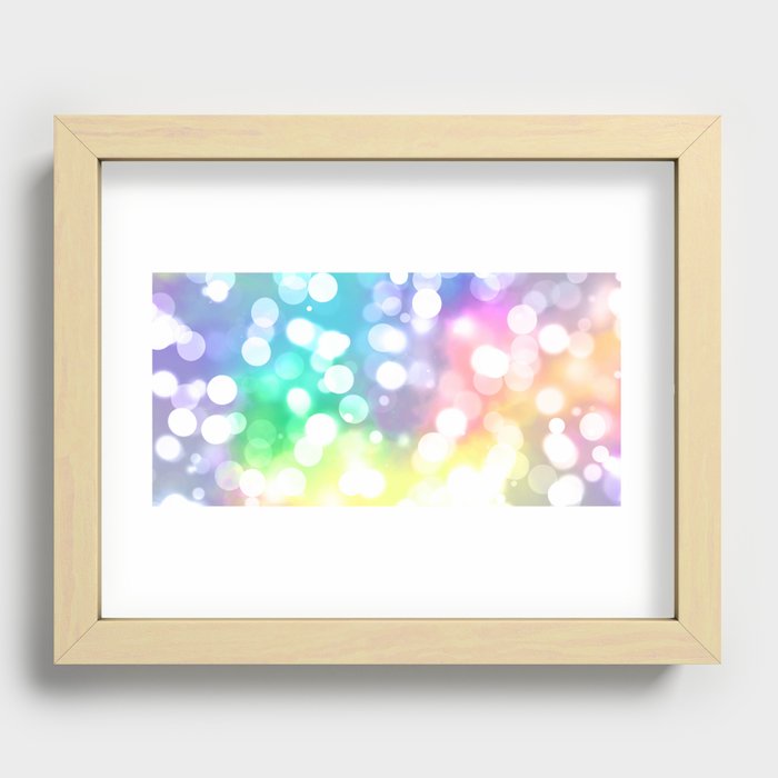 Abstract shiny rainbow Recessed Framed Print