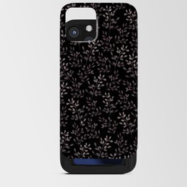 Tiny leaves - black iPhone Card Case