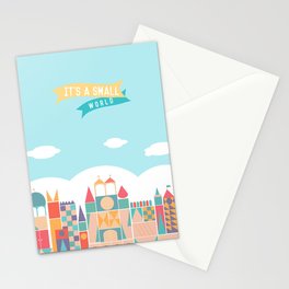 It's a small world Stationery Cards