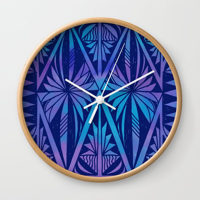 Samoan Siapo Tapa Cloth Design Wall Clock By Kwazikreationz