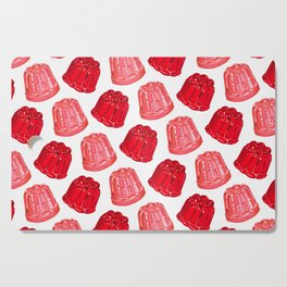 Red & Pink Jello Pattern - White Cutting Board