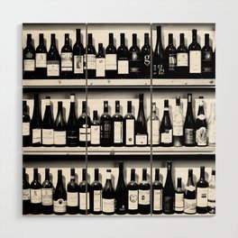 Wine Bottles in Black And White #decor #society6 #buyart Wood Wall Art