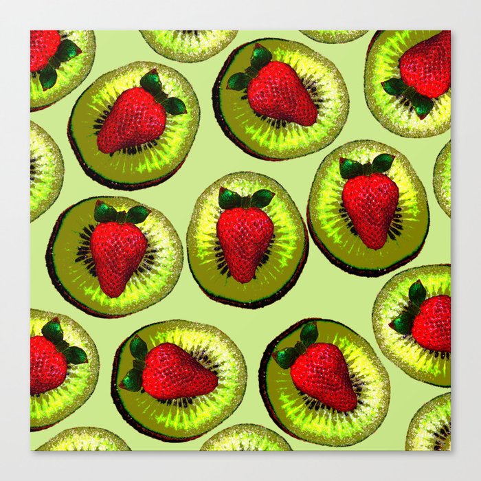 KIWI AND STRAWBERRY COCKTAIL Canvas Print