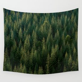 GREEN FOREST PATTERN Wall Tapestry