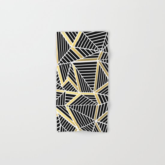 Ab Lines 2 Gold Hand & Bath Towel