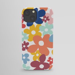 Wall Flower, Retro, Colorful, Floral Prints iPhone Case