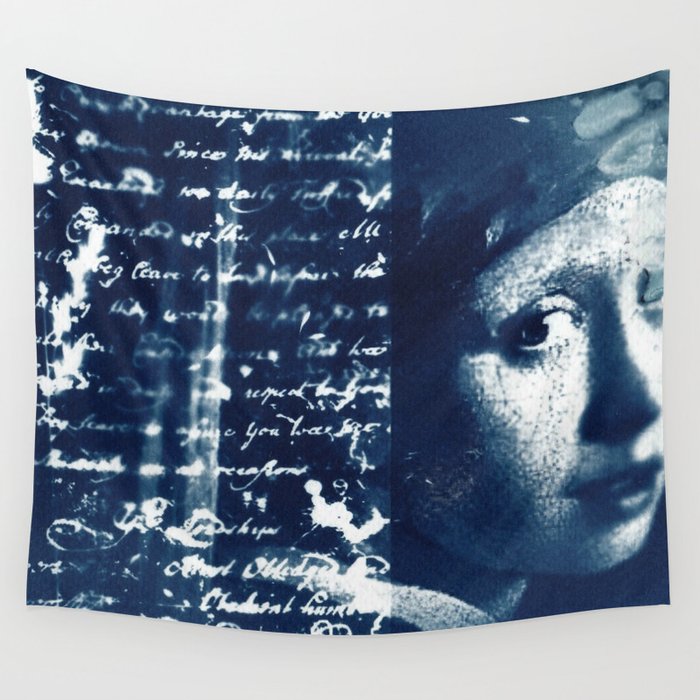 Fragments Of The Past 4 Art Print Collage Blue Print