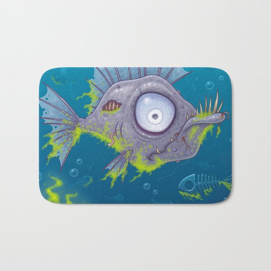 Zombie Fish Bath Mat